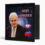 Newt Gingrich - Tea Party - GOP Elephant 3 Ring Binders