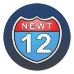 Newt Road to the White House 2012 Round Stickers