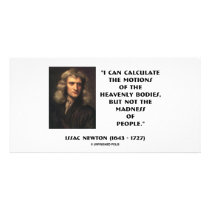 Newton Calculate Motions Madness Of People Quote Photo Card