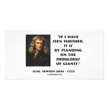 Newton Standing On The Shoulders Of Giants Photo Cards