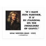 Newton Standing On The Shoulders Of Giants Post Card