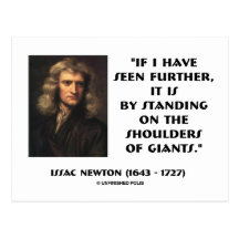 Newton Standing On The Shoulders Of Giants Post Card