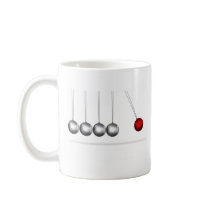 newtons cradle silver balls concept coffee mugs