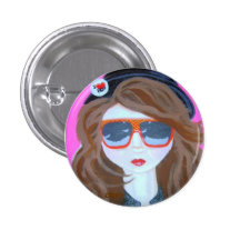 NewWave 80's Girl Button
