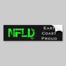 NFLD Green Text Sticker bumper stickers