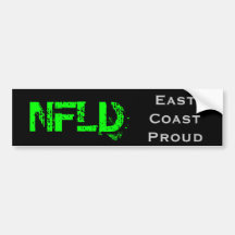 NFLD Green Text Sticker Bumper Stickers