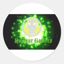 NG Nuclear Gamers Round Stickers