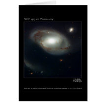 NGC 4319 and Markarian 205 Hubble Telescope Photo Card