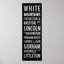 NH Bus Poster - White Mountains