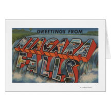 Niagara Falls, New York - Large Letter Scenes 3 Greeting Card
