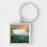 Niagara falls painting art artist Albert Bierstadt Key Chain