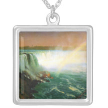 Niagara falls painting art artist Albert Bierstadt Custom Jewelry