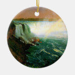 Niagara falls painting art artist Albert Bierstadt Christmas Ornament