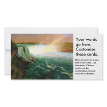 Niagara falls painting art artist Albert Bierstadt Custom Photo Card