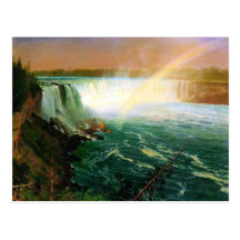 Niagara falls painting art artist Albert Bierstadt Postcards