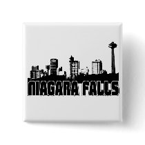 Niagara Falls Skyline Pinback Buttons