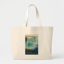 Niagara Falls Vintage Travel Poster Tote Bags