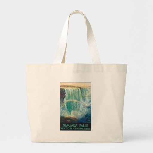 Niagara Falls Vintage Travel Poster Tote Bags
