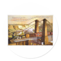 Niagara Rail ( 1876 ) Round Sticker