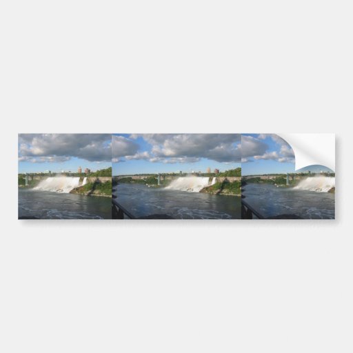 Niagra Falls And View Of American Side From Canada Bumper Sticker