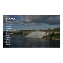 Niagra Falls And View Of American Side From Canada Business Card Template