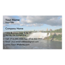 Niagra Falls And View Of American Side From Canada Business Card