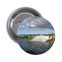 Niagra Falls And View Of American Side From Canada Pinback Button