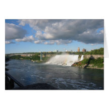 Niagra Falls And View Of American Side From Canada Card