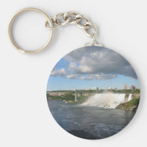 Niagra Falls And View Of American Side From Canada Keychain