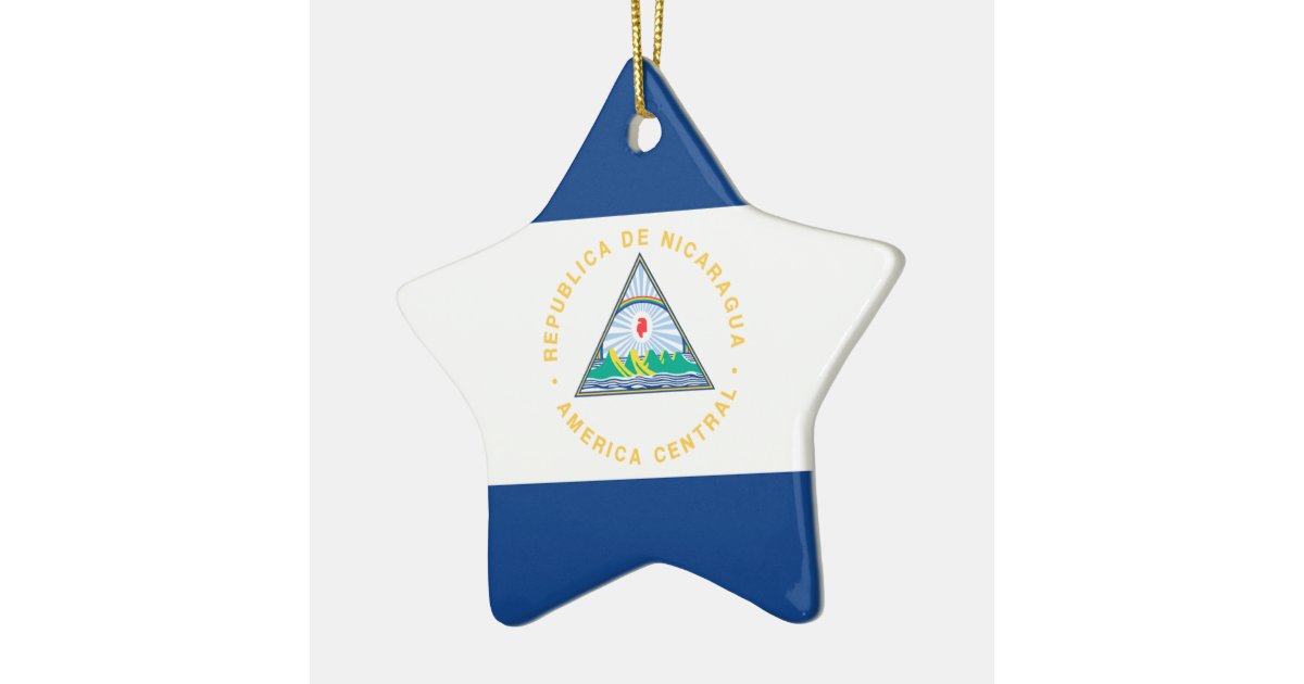 nicaragua ceramic star ornament zazzle nicaragua ceramic star ornament zazzle