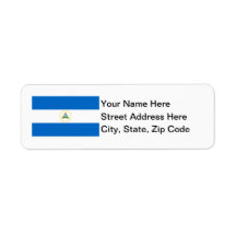 Nicaragua Flag Custom Return Address Labels