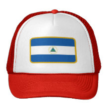 Nicaragua flag embroidered effect hat