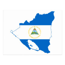 NICARAGUA MAP POST CARDS