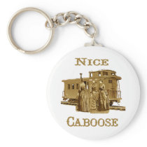 Nice Caboose Train Keychain