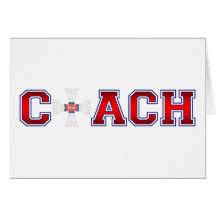 Nice Coach Badminton Insignia Greeting Cards
