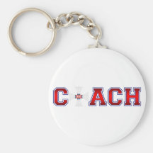 Nice Coach Badminton Insignia Key Chains