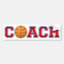 Nice Coach Basketball Insignia Bumper Stickers