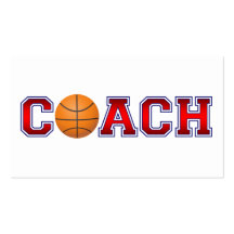 Nice Coach Basketball Insignia Business Cards