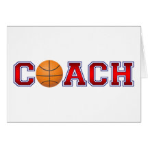 Nice Coach Basketball Insignia Greeting Cards