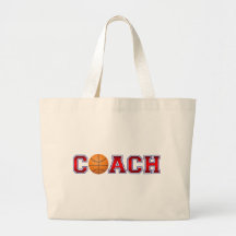 Nice Coach Basketball Insignia Tote Bags
