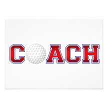 Nice Coach Golf Insignia Personalized Invites