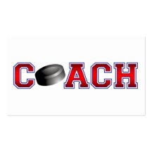 Nice Coach Hockey Insignia Business Card Template