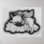 "Nice" - French Bulldog Angel Drawing Print