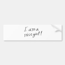 Nice Girl Bumper Sticker