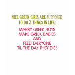 Nice Greek Girls t-shirts