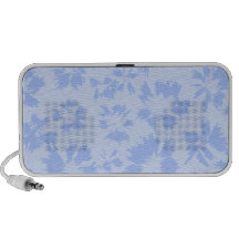 Nice light blue floral pattern. laptop speaker