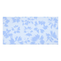 Nice light blue floral pattern. custom photo card