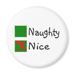 Nice Not Naughty Christmas Fridge Magnet