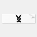 nice rabbit with bow tie icon bumper sticker