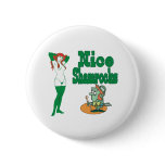 Nice shamrocks pinback button